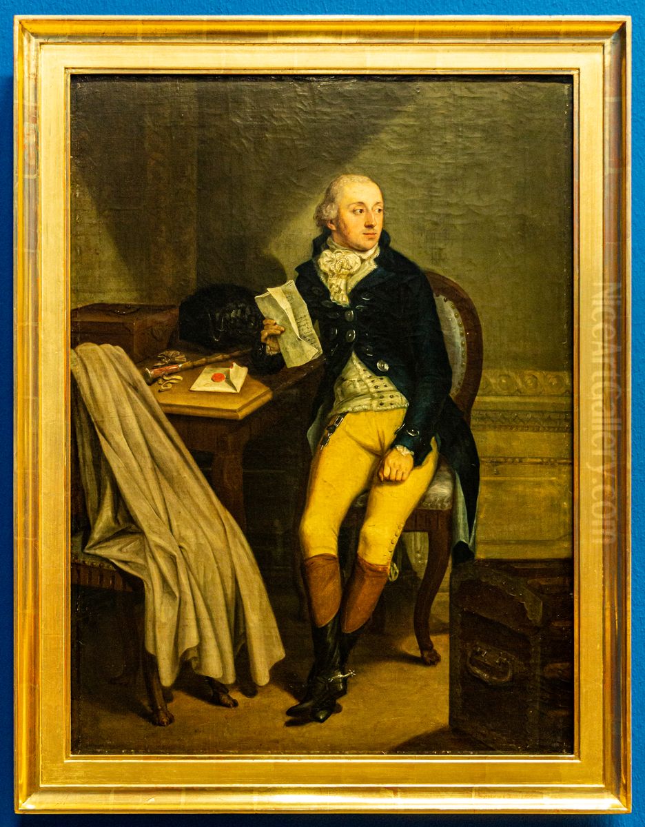 Landrat Karl von Zinnow Oil Painting by Johann Christoph Rincklake