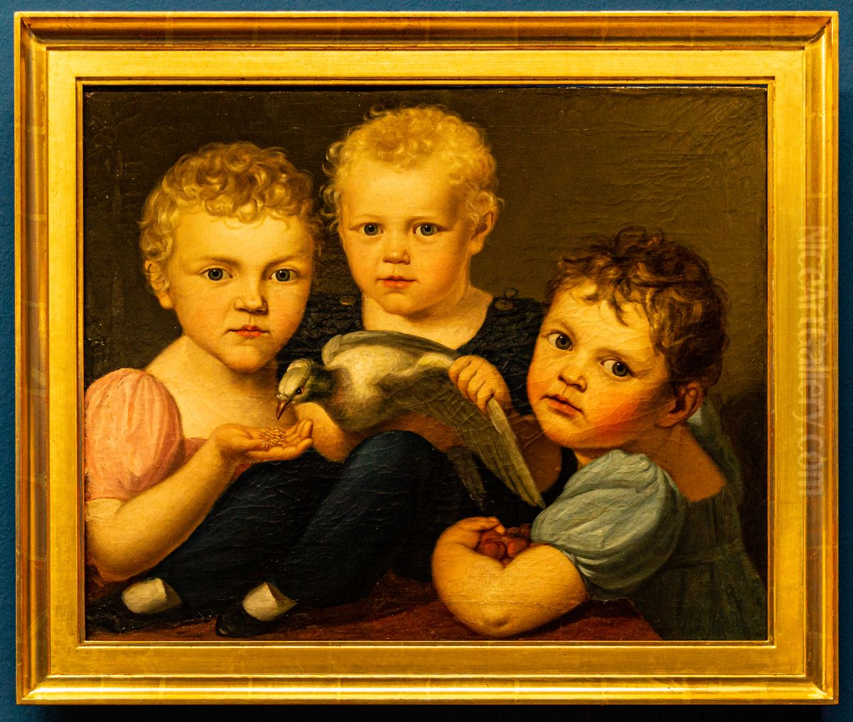 Drei Kinder Lutterbeck Oil Painting by Johann Christoph Rincklake