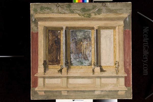 Troy Triptych Oil Painting by Edward Burne-Jones