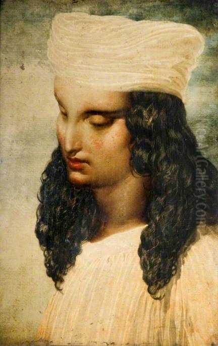 A Persian Youth Oil Painting by Dante Gabriel Rossetti