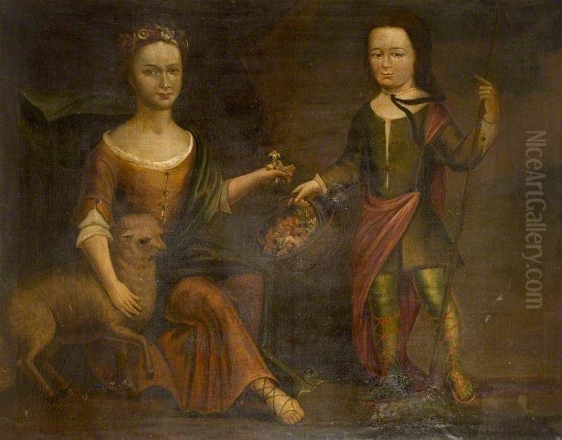 Two Children Of The Holte Family Oil Painting by Birmingham Museums Trust