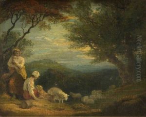 Landscape With Women, Sheep, And Dog