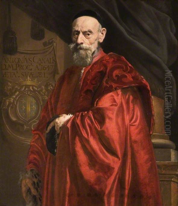 Portrait of Antonio Canal Oil Painting by Daniel Van Den Dyck