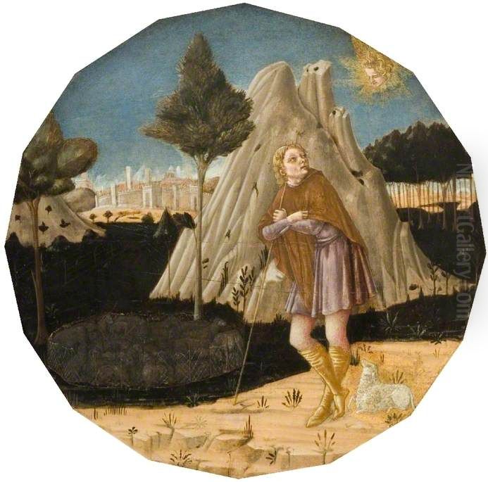 Angel Appearing to Joachim Oil Painting by Matteo Di Giovanni