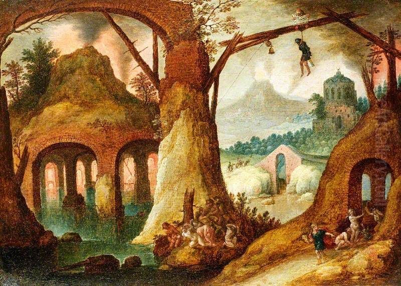 Orpheus Returning from the Underworld Oil Painting by Tobias Verhaecht