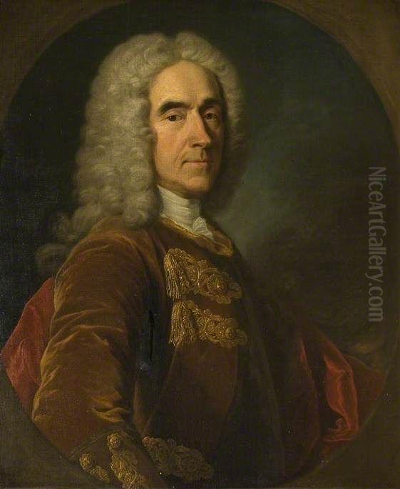 Portrait Of Sir Richard Temple,  4th Viscount of Birmingham Oil Painting by Jean-Baptiste van Loo