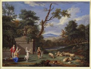 Classical Landscape with Shepherds and Shepherdess