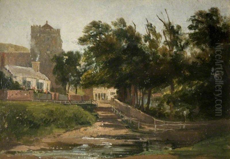 All Saints Church, Hastings Oil Painting by David Cox