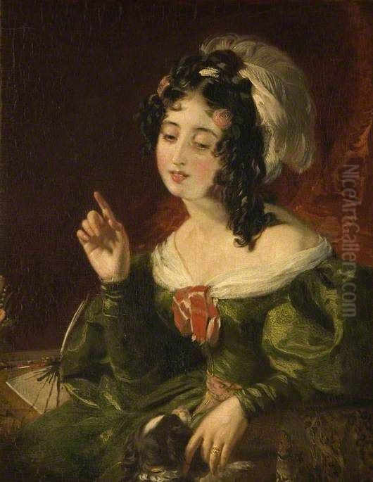 Naughty Pet Oil Painting by Henry Wyatt