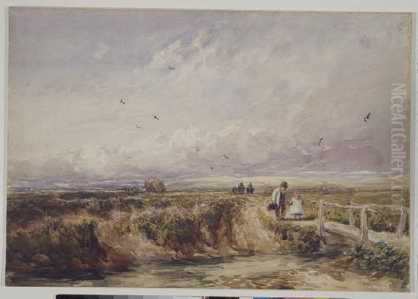 The Bridge on the Common Oil Painting by David Cox Jr.