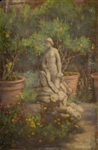 Fountain In A Garden, Cairate, Lombardy