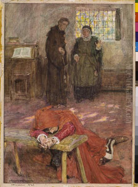 Illustration to Romeo and Juliet Act III, Sc III Oil Painting by William Hatherell
