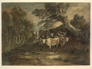 Wooded Landscape with Cows