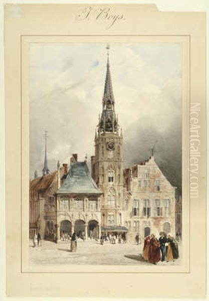 The City Hall, Amsterdam Oil Painting by Thomas Shotter Boys