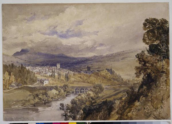 Abergavenny Oil Painting by William Callow