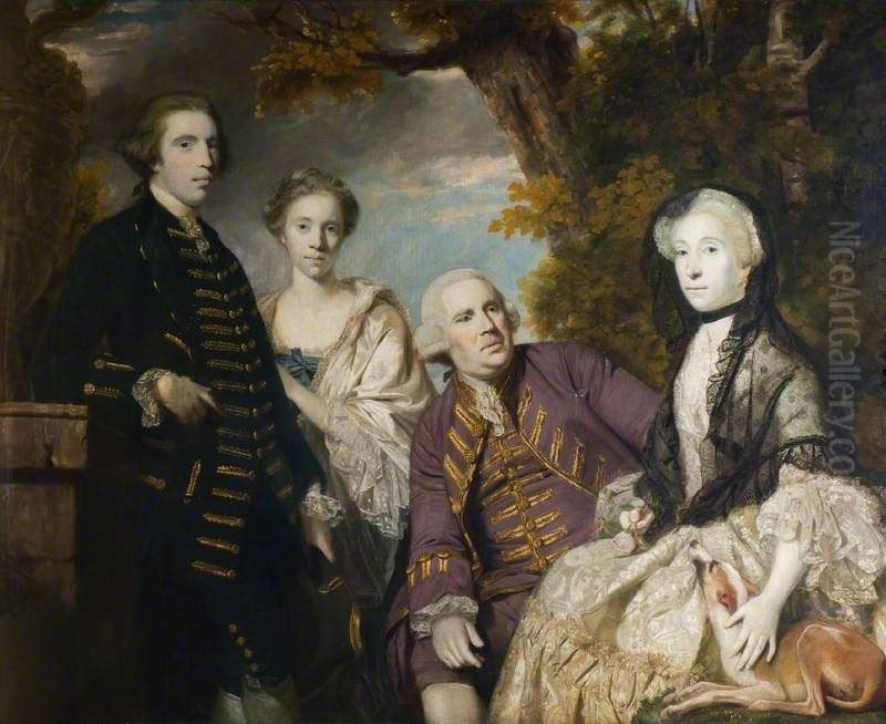 The Roffey Family Oil Painting by Of Sir Joshua Reynolds