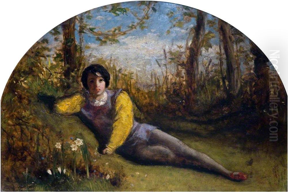 Oil Study Oil Painting by Arthur Hughes