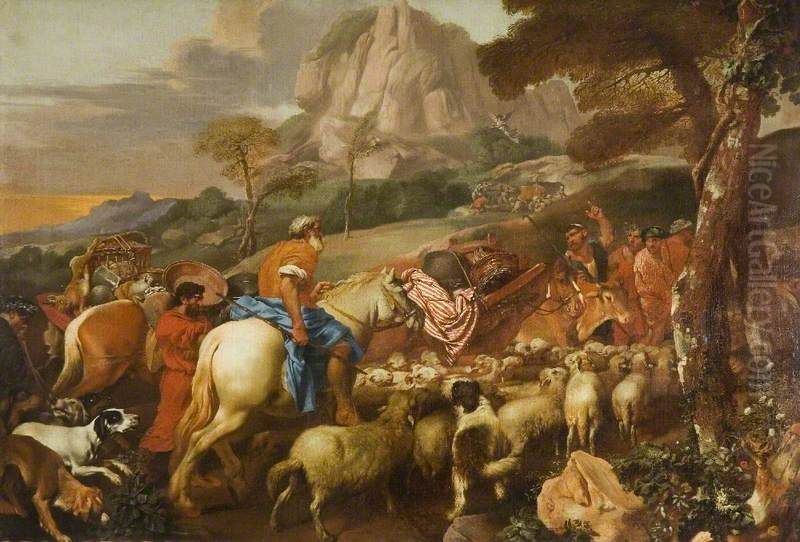 The Angel Appearing to the Shepherds Oil Painting by Giovanni Benedetto Castiglione