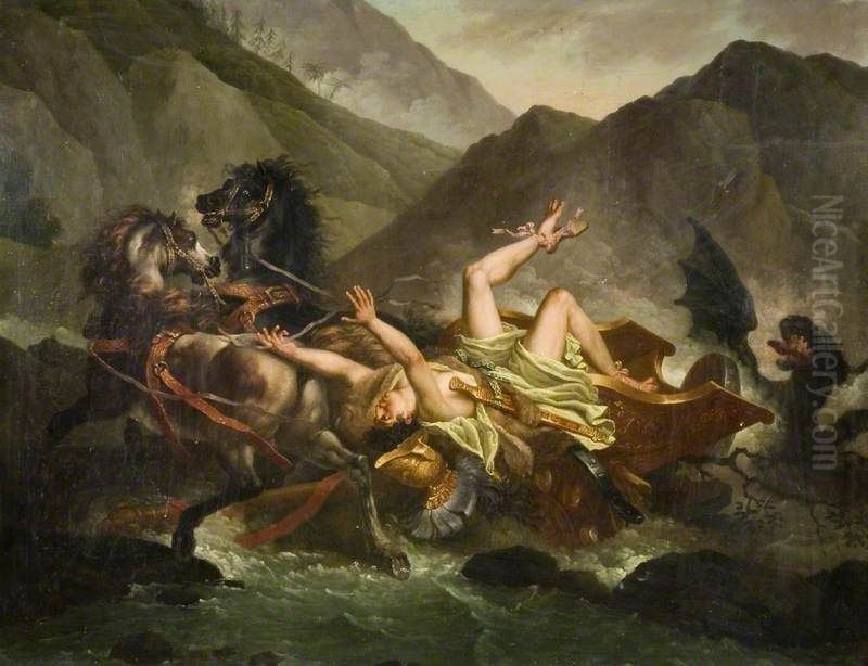 The Death Of Hippolytus Oil Painting by Birmingham Museums Trust