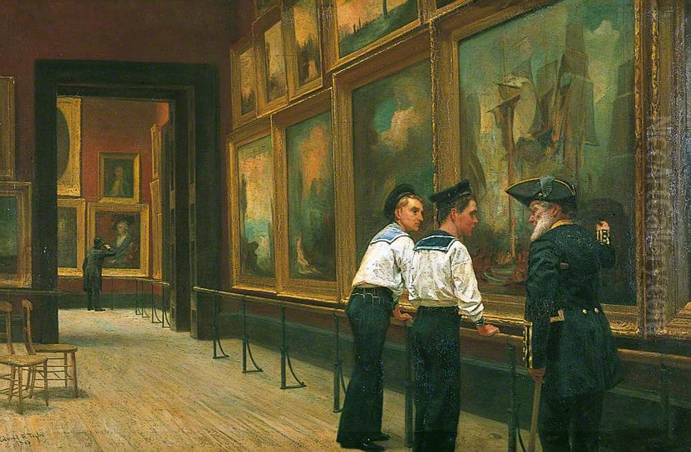 'Twas A Famous Victory' Oil Painting by Edward R. Taylor