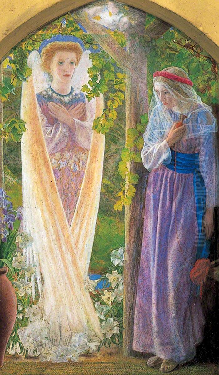 The Annunciation Oil Painting by Arthur Hughes