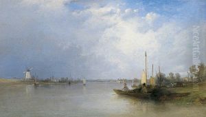 View Of The Thames At Battersea