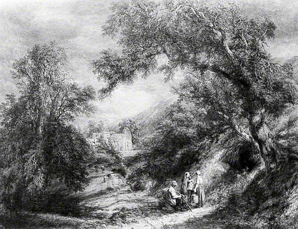 The Road To The Abbey, Bolton, Yorkshire Oil Painting by Frederick Henry Henshaw