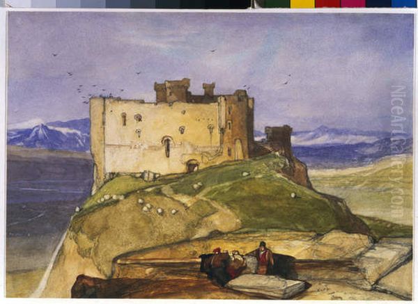 Harlech Castle Oil Painting by John Sell Cotman