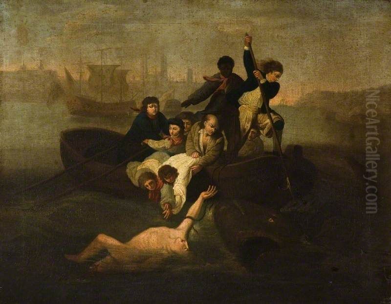 Brook Watson and the Shark Oil Painting by John Singleton Copley