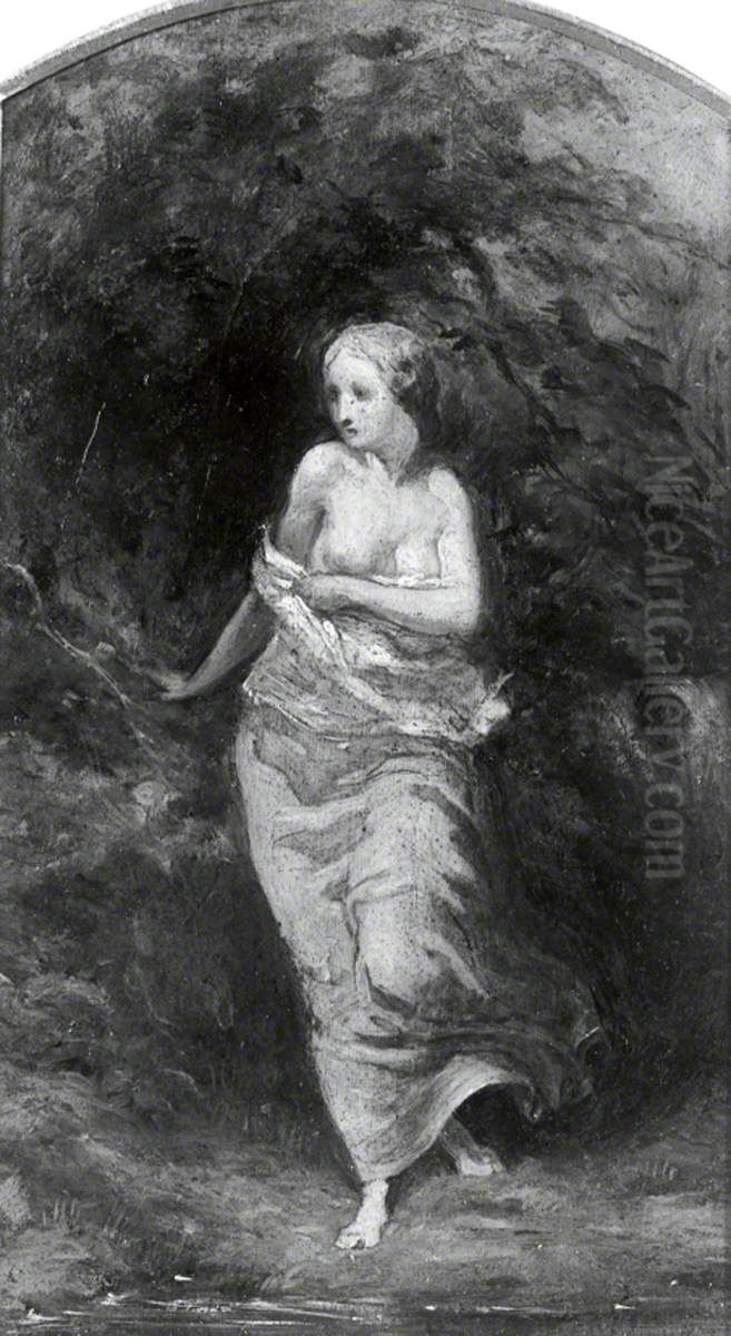 Musidora Bathing Oil Painting by Arthur Hughes
