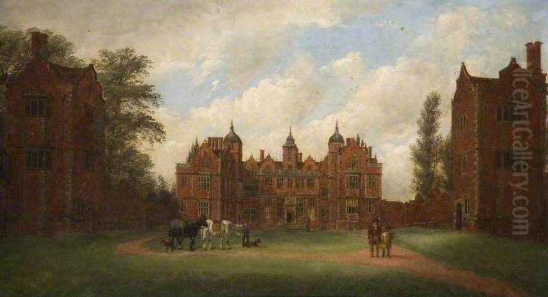 Aston Hall - The East Front Oil Painting by John Joseph Hughes