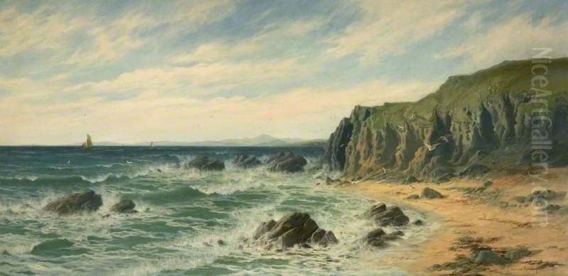 Coastal Scene Oil Painting by Edward Moore
