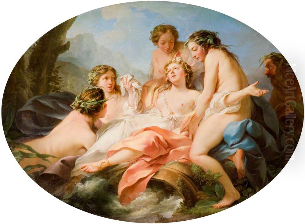 Psyche Rescued by Naiads Oil Painting by Jean-Baptiste Marie Pierre