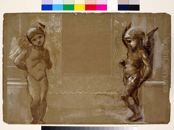 Troy Triptych Oil Painting by Edward Burne-Jones