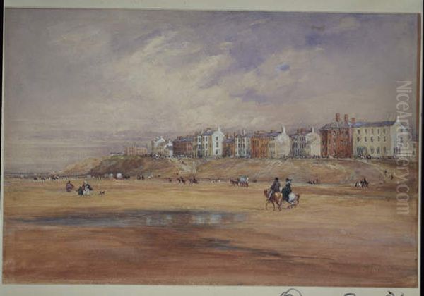 Blackpool Beach Oil Painting by David Cox Jr.
