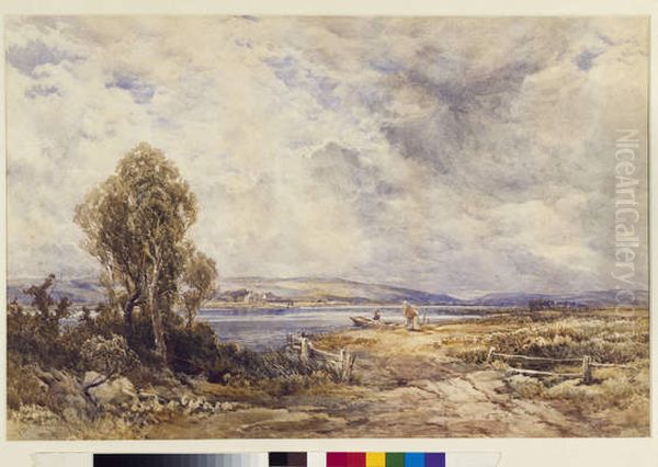 The Ferry at Tal-y-Cafn, River Conway, North Wales Oil Painting by John Keeley