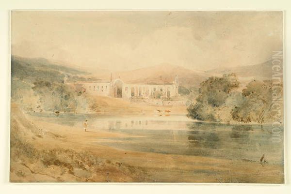 Bolton Abbey, Yorkshire Oil Painting by John Sell Cotman