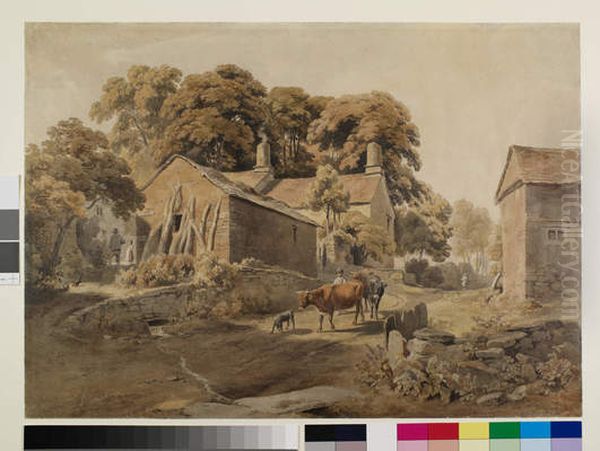 Farmstead Near Ambleside Oil Painting by Ramsay Richard Reinagle
