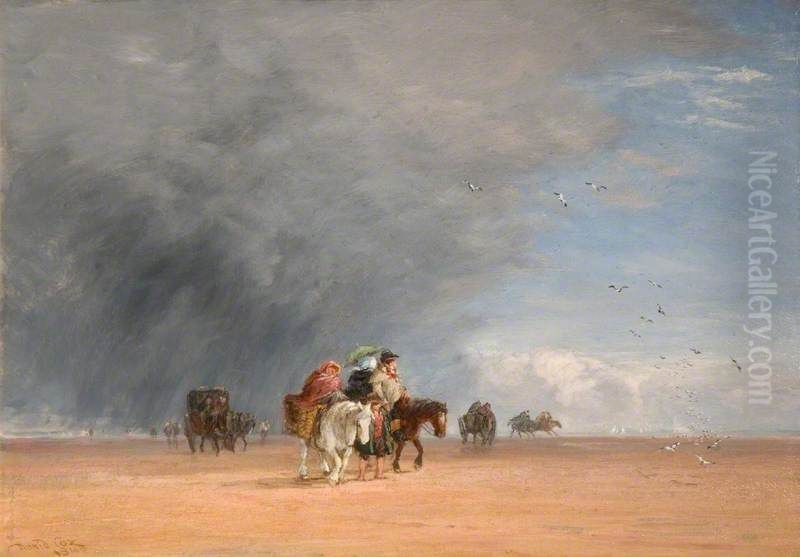 Crossing the Sands Oil Painting by David Cox Jr.