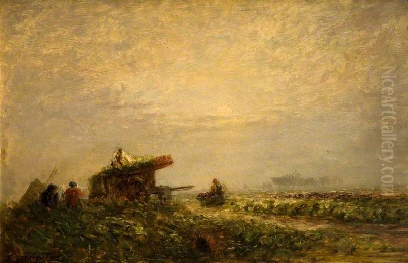 Market Gardeners Oil Painting by David Cox Jr.