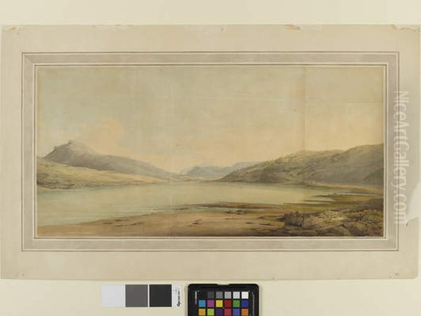 Bala Lake or Llyn Tegid, North Wales Oil Painting by Francis Towne