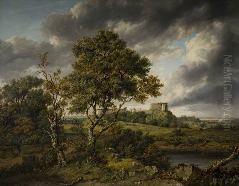 Carisbrooke Castle, Isle Of Wight Oil Painting by Patrick Nasmyth