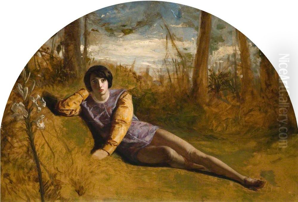 The Young Poet Oil Painting by Arthur Hughes