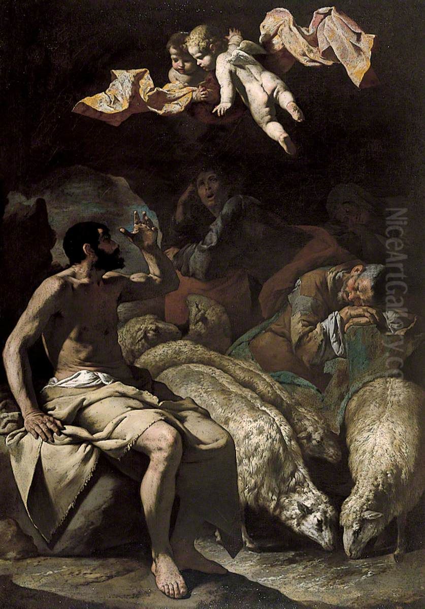 The Angel Appearing to the Shepherds Oil Painting by Master of the Annunciation to the Shepherds