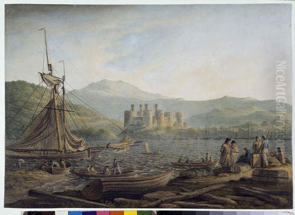 Conway, North Wales Oil Painting by John Glover