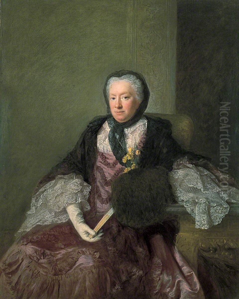 Portrait of Mrs Mary Martin Oil Painting by Allan Ramsay