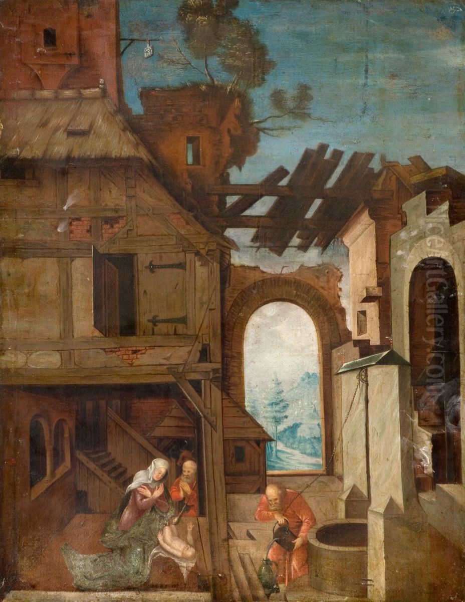 Nativity Oil Painting by Herri met de Bles