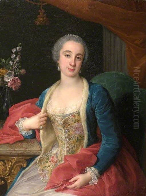Portrait of Duchess Sforza Cesarini  (d.1765) Oil Painting by Pompeo Batoni