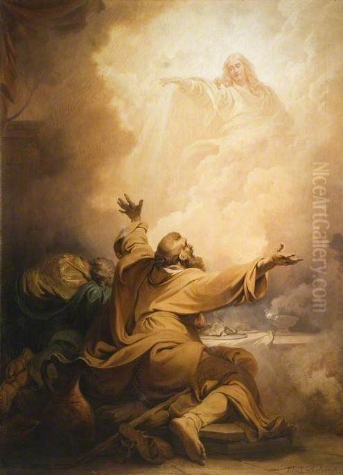 Christ Appearing To The Disciples At Emmaus Oil Painting by Philip James de Loutherbourg
