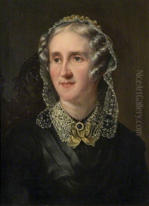 Portrait Of Elizabeth Stockdale Wilkinson (1799-71) Oil Painting by Reuben Thomas William Sayers